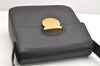 Authentic Salvatore Ferragamo Gancini Leather 2Way Shoulder Hand Bag Black 2204K