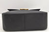 Authentic Salvatore Ferragamo Gancini Leather 2Way Shoulder Hand Bag Black 2204K