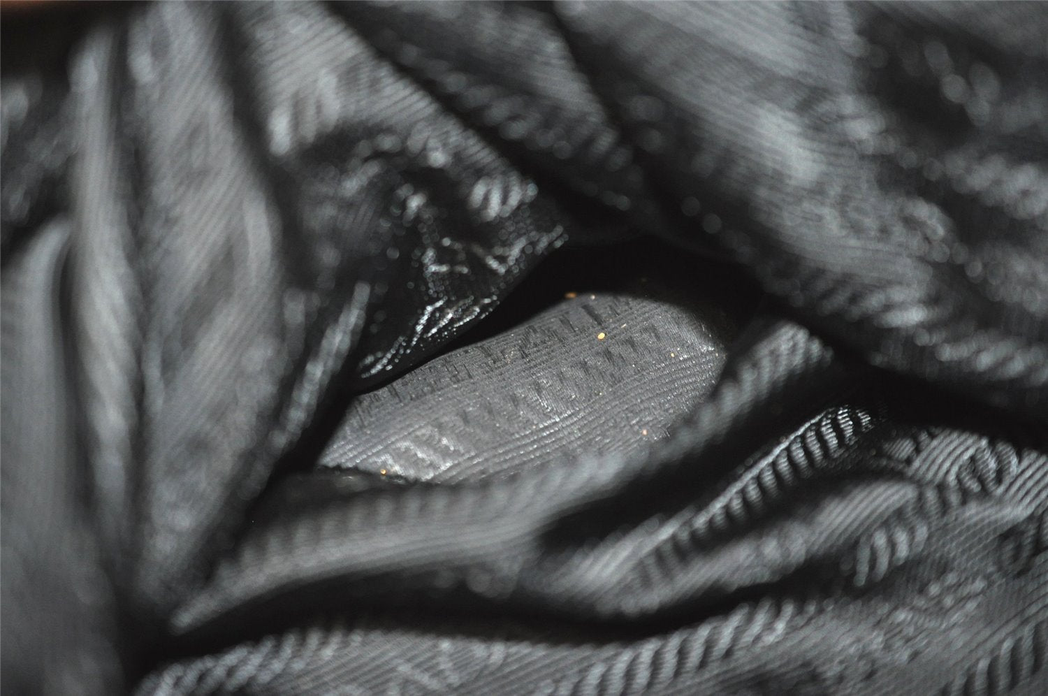 Authentic PRADA Vintage Nylon Tessuto Shoulder Hand Bag Purse Black 2205I