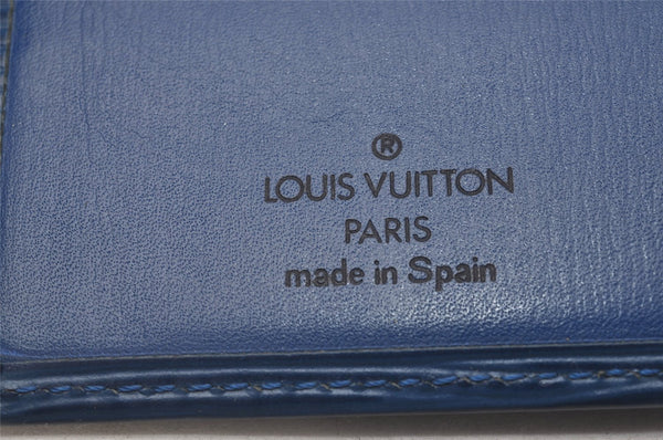 Authentic Louis Vuitton Epi Agenda Posh Notebook Cover Blue R20525 LV 2206I