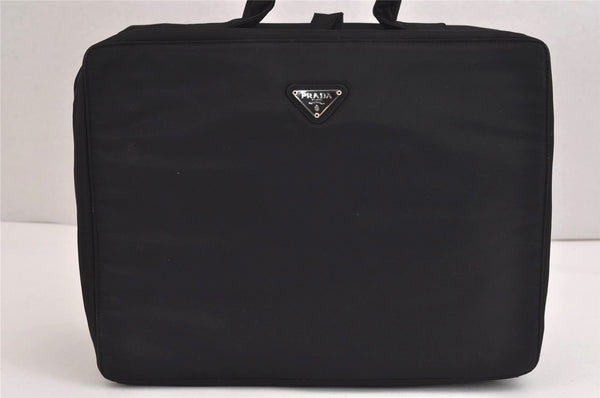 Authentic PRADA Beauty Nylon Tessuto Business Hand Bag B6905 Black 2207J