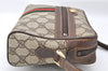 Authentic GUCCI Web Sherry Line Shoulder Bag GG PVC Leather Brown Junk 2208J