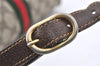 Authentic GUCCI Web Sherry Line Shoulder Bag GG PVC Leather Brown Junk 2208J