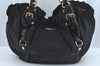 Authentic PRADA Vintage Nylon Tessuto Leather 2Way Shoulder Tote Bag Black 2209H