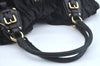 Authentic PRADA Vintage Nylon Tessuto Leather 2Way Shoulder Tote Bag Black 2209H