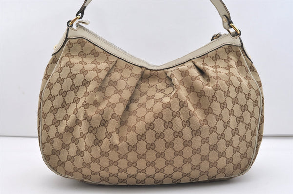Authentic GUCCI Sukey Vintage Shoulder Bag GG Canvas Leather 232955 Brown 2211J