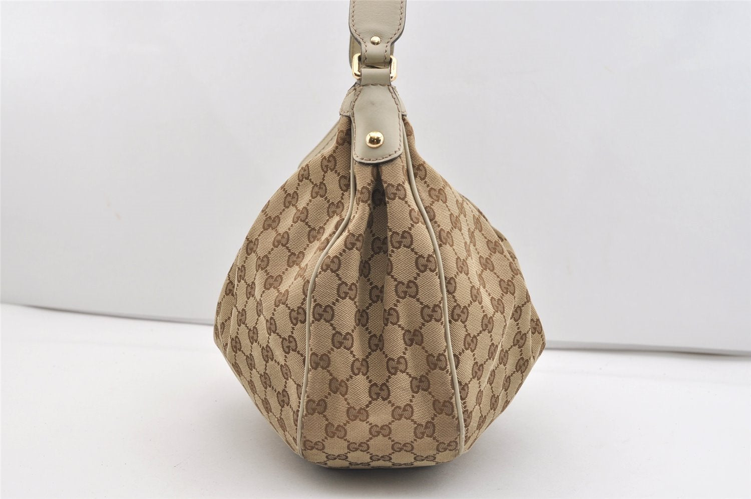 Authentic GUCCI Sukey Vintage Shoulder Bag GG Canvas Leather 232955 Brown 2211J