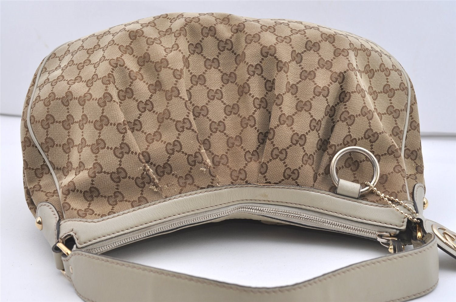 Authentic GUCCI Sukey Vintage Shoulder Bag GG Canvas Leather 232955 Brown 2211J