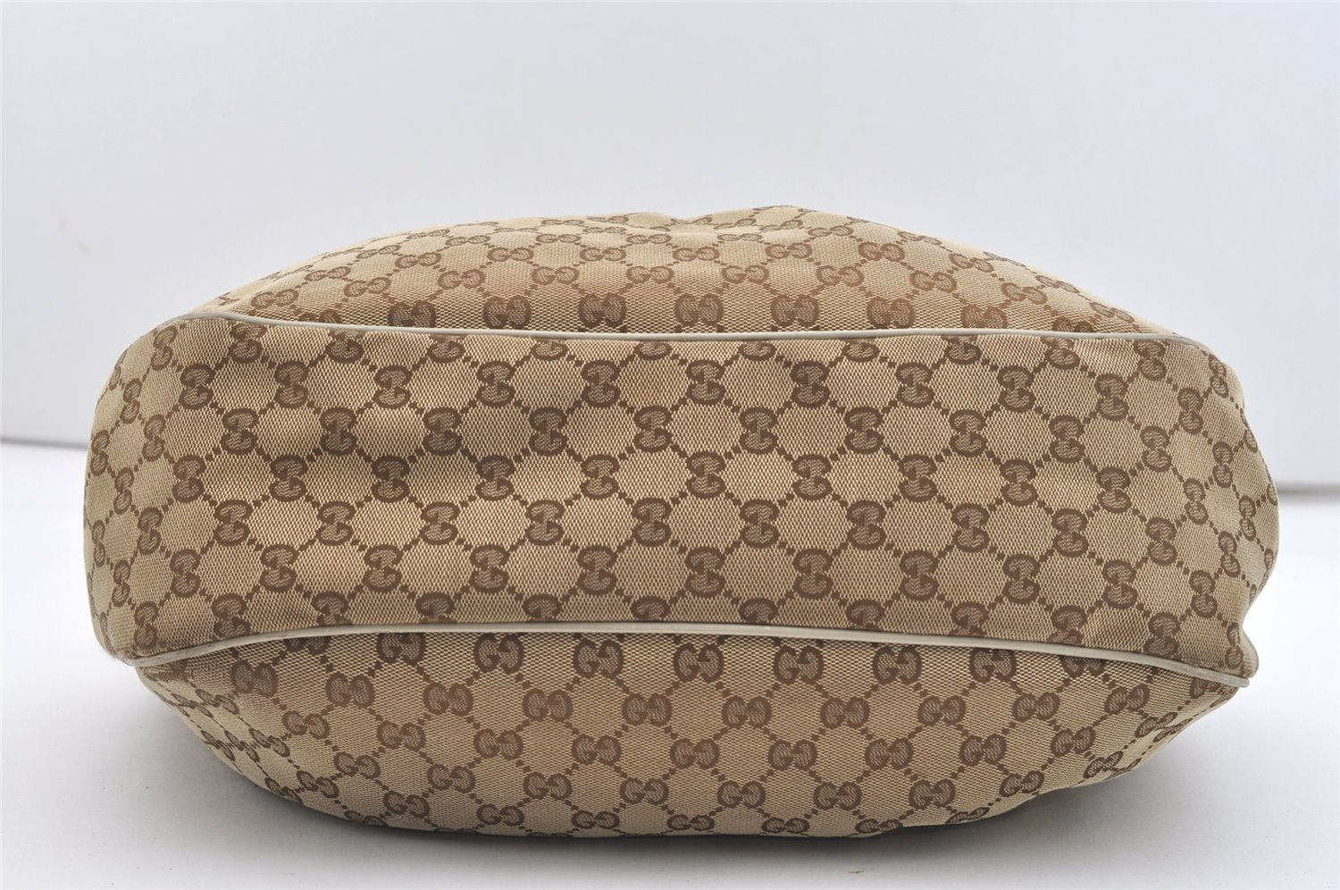 Authentic GUCCI Sukey Vintage Shoulder Bag GG Canvas Leather 232955 Brown 2211J