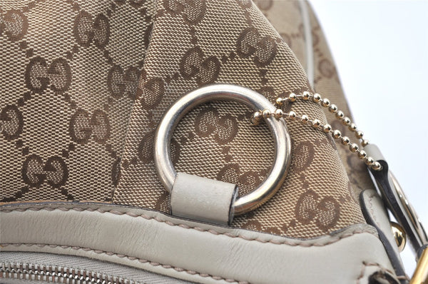 Authentic GUCCI Sukey Vintage Shoulder Bag GG Canvas Leather 232955 Brown 2211J