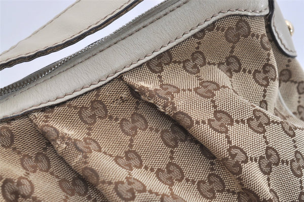 Authentic GUCCI Sukey Vintage Shoulder Bag GG Canvas Leather 232955 Brown 2211J