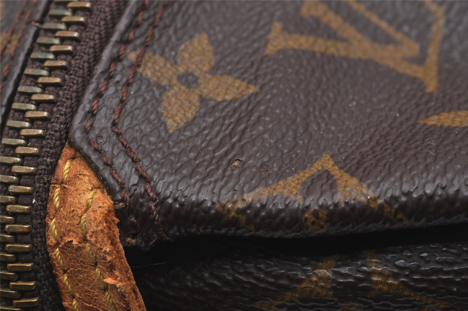 Authentic Louis Vuitton Monogram Trousse Patte Pression Pouch M47636 Junk 2212I