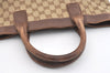 Authentic GUCCI Vintage Shoulder Tote Bag GG Canvas Leather 0021121 Brown 2212J