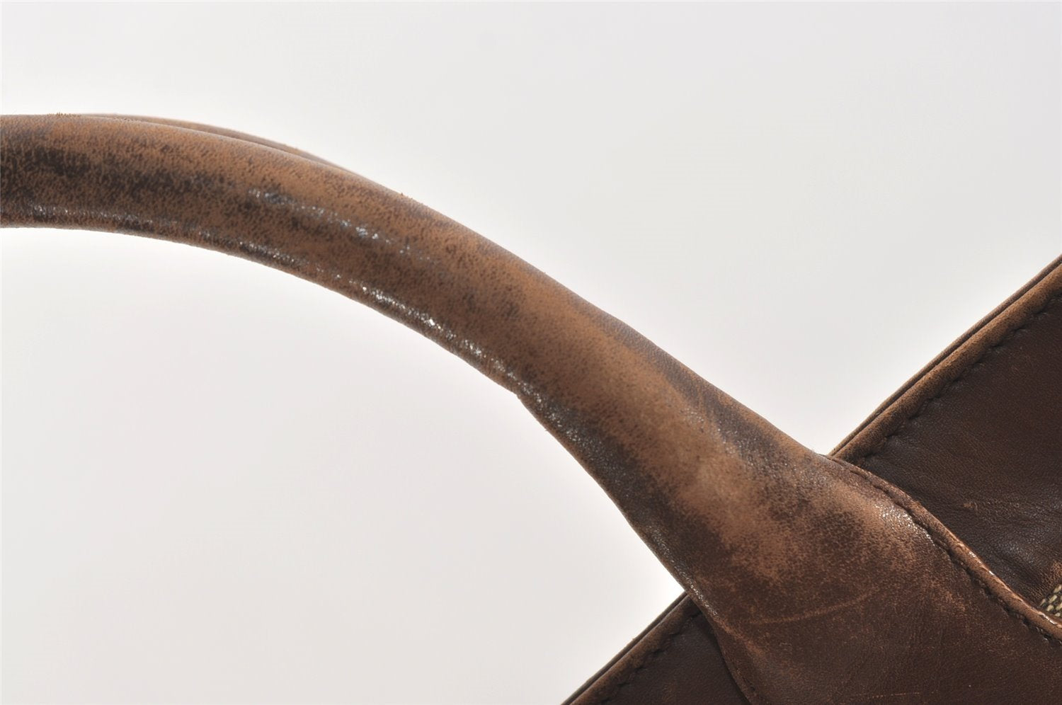 Authentic GUCCI Vintage Shoulder Tote Bag GG Canvas Leather 0021121 Brown 2212J