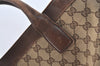 Authentic GUCCI Vintage Shoulder Tote Bag GG Canvas Leather 0021121 Brown 2212J