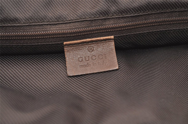 Authentic GUCCI Vintage Shoulder Tote Bag GG Canvas Leather 0021121 Brown 2212J