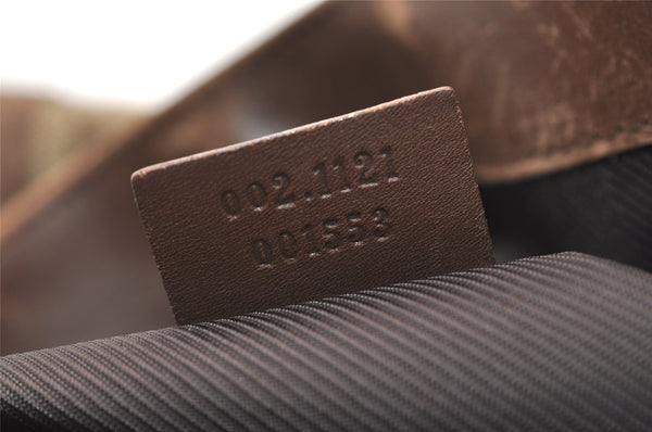 Authentic GUCCI Vintage Shoulder Tote Bag GG Canvas Leather 0021121 Brown 2212J