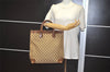 Authentic GUCCI Vintage Shoulder Tote Bag GG Canvas Leather 0021121 Brown 2212J