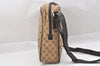 Authentic GUCCI Shoulder Cross Body Bag GG Canvas Leather 0181604 Brown 2213J