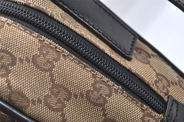 Authentic GUCCI Shoulder Cross Body Bag GG Canvas Leather 0181604 Brown 2213J