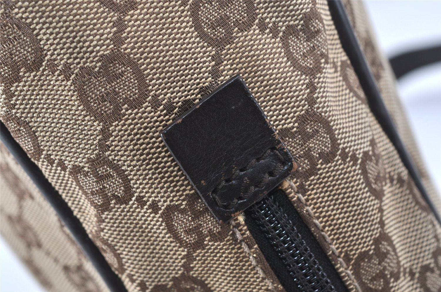 Authentic GUCCI Shoulder Cross Body Bag GG Canvas Leather 0181604 Brown 2213J