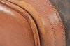 Authentic CELINE Macadam Blason Shoulder Drawstring Bag PVC Leather Brown 2214K