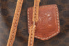 Authentic CELINE Macadam Blason Shoulder Drawstring Bag PVC Leather Brown 2214K
