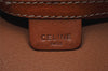 Authentic CELINE Macadam Blason Shoulder Drawstring Bag PVC Leather Brown 2214K
