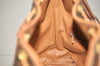 Authentic CELINE Macadam Blason Shoulder Drawstring Bag PVC Leather Brown 2214K