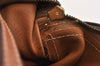Authentic CELINE Macadam Blason Shoulder Drawstring Bag PVC Leather Brown 2214K