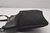 Authentic GUCCI Shoulder Cross Body Bag GG Canvas Leather 27639 Black 2215J