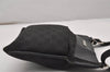 Authentic GUCCI Shoulder Cross Body Bag GG Canvas Leather 27639 Black 2215J