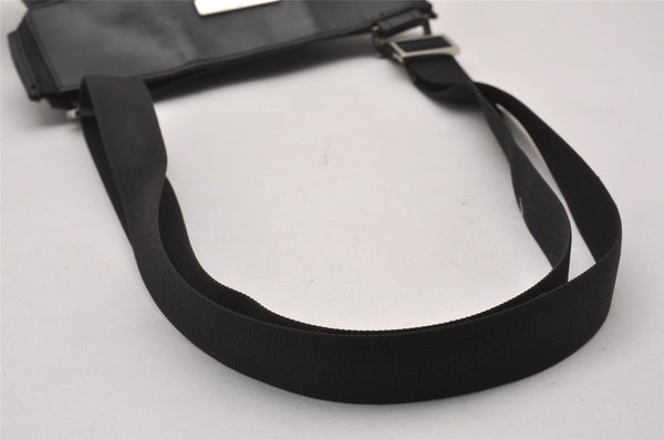 Authentic GUCCI Shoulder Cross Body Bag GG Canvas Leather 27639 Black 2215J