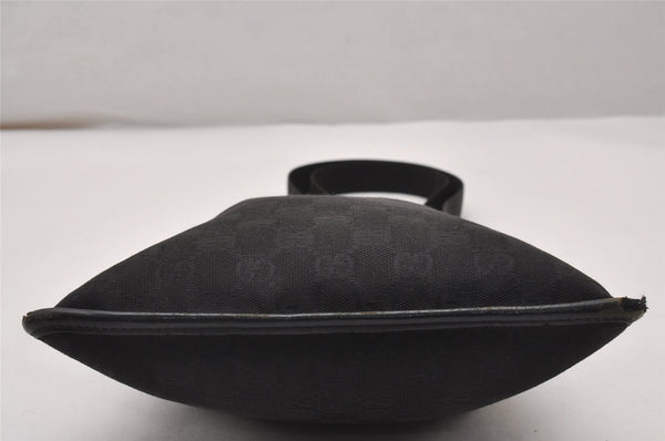 Authentic GUCCI Shoulder Cross Body Bag GG Canvas Leather 27639 Black 2215J