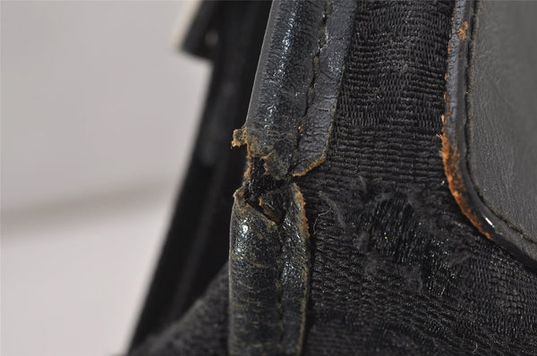 Authentic GUCCI Shoulder Cross Body Bag GG Canvas Leather 27639 Black 2215J