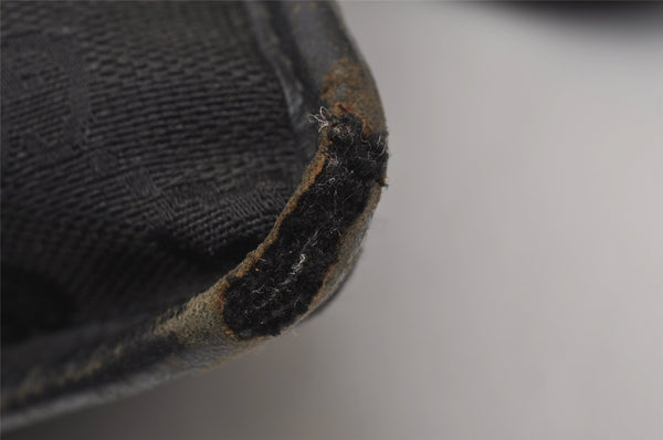 Authentic GUCCI Shoulder Cross Body Bag GG Canvas Leather 27639 Black 2215J