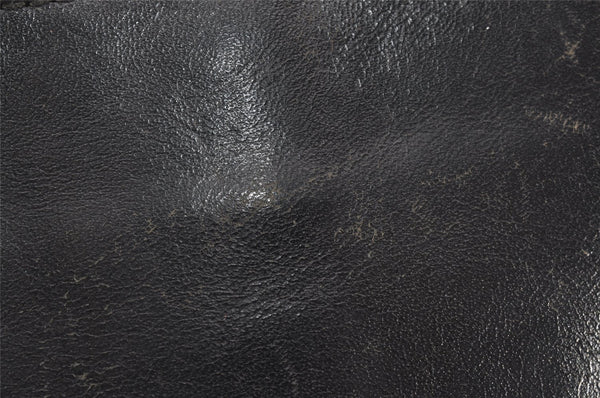 Authentic GUCCI Shoulder Cross Body Bag GG Canvas Leather 27639 Black 2215J