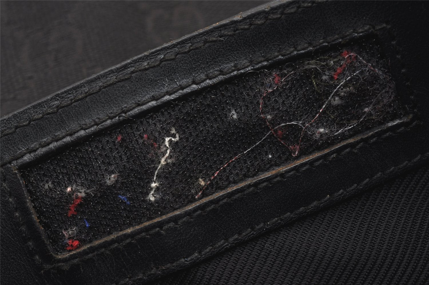 Authentic GUCCI Shoulder Cross Body Bag GG Canvas Leather 27639 Black 2215J