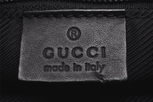 Authentic GUCCI Shoulder Cross Body Bag GG Canvas Leather 27639 Black 2215J
