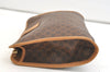 Authentic CELINE Macadam Blason Pattern Clutch Hand Bag PVC Leather Brown 2215K