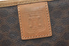 Authentic CELINE Macadam Blason Pattern Clutch Hand Bag PVC Leather Brown 2215K