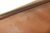 Authentic CELINE Macadam Blason Pattern Clutch Hand Bag PVC Leather Brown 2215K