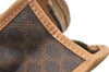 Authentic CELINE Macadam Blason Pattern Clutch Hand Bag PVC Leather Brown 2215K