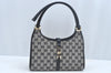 Authentic GUCCI Jackie Shoulder Hand Bag GG Canvas Leather Black Junk 2216J