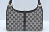 Authentic GUCCI Jackie Shoulder Hand Bag GG Canvas Leather Black Junk 2216J