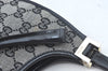 Authentic GUCCI Jackie Shoulder Hand Bag GG Canvas Leather Black Junk 2216J