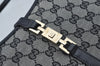 Authentic GUCCI Jackie Shoulder Hand Bag GG Canvas Leather Black Junk 2216J