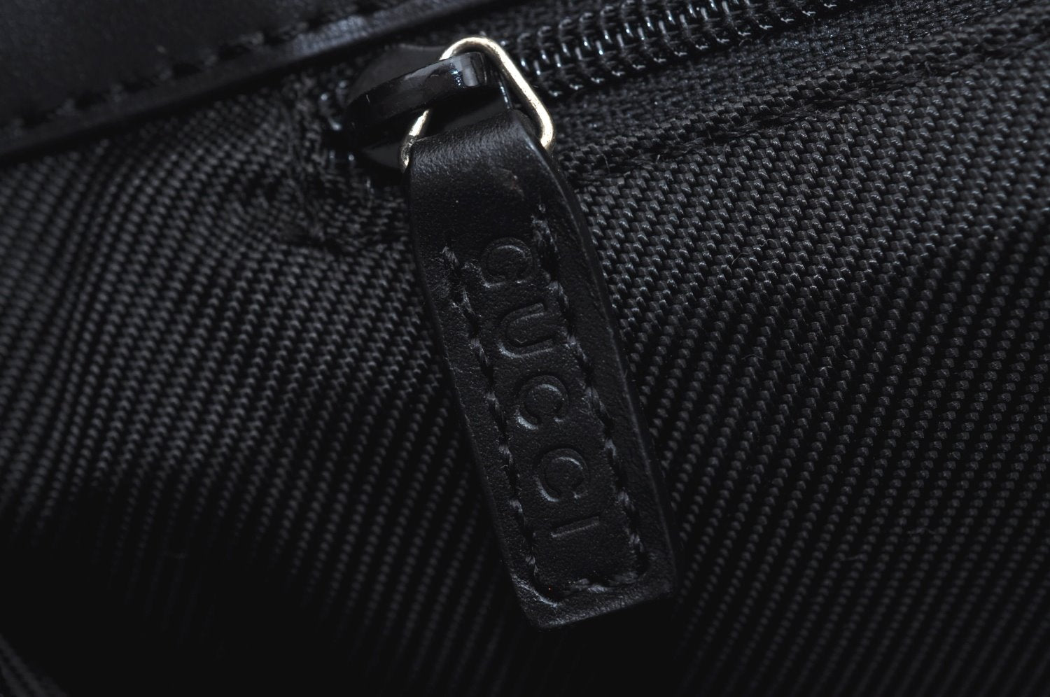 Authentic GUCCI Jackie Shoulder Hand Bag GG Canvas Leather Black Junk 2216J