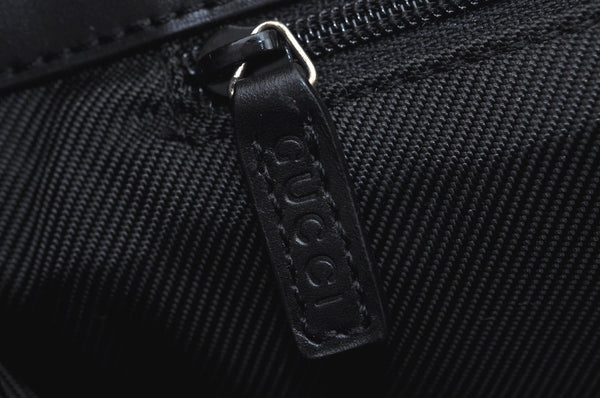 Authentic GUCCI Jackie Shoulder Hand Bag GG Canvas Leather Black Junk 2216J