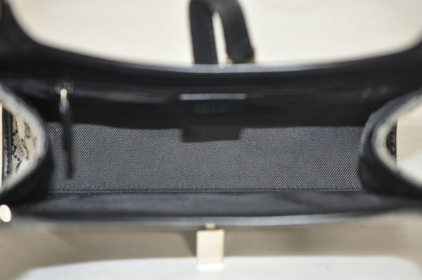 Authentic GUCCI Jackie Shoulder Hand Bag GG Canvas Leather Black Junk 2216J